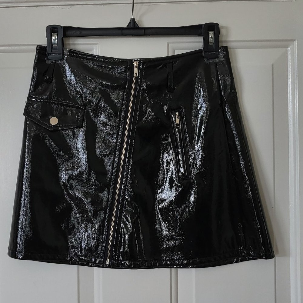 Black Patent Skirt